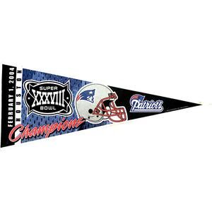 New England Patriots 2004 Super Bowl XXXVIII Champions Pennant